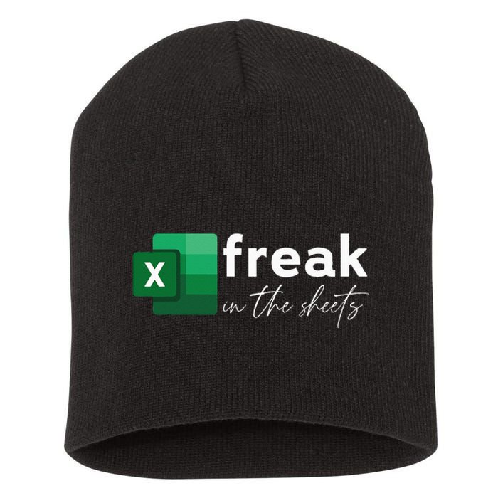 Funny Spreadsheet Freak In The Sheets Accountant Short Acrylic Beanie