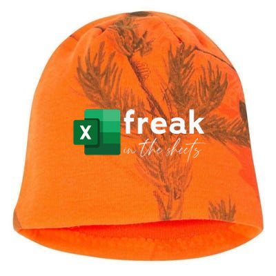 Funny Spreadsheet Freak In The Sheets Accountant Kati - Camo Knit Beanie