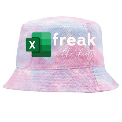 Funny Spreadsheet Freak In The Sheets Accountant Tie-Dyed Bucket Hat