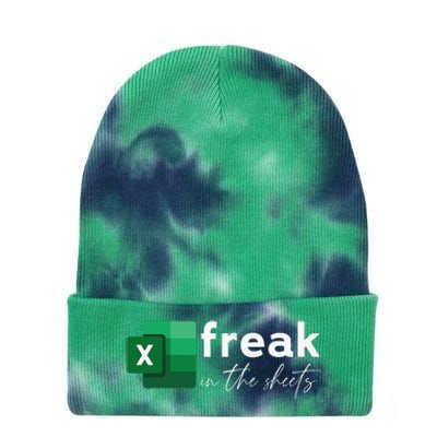 Funny Spreadsheet Freak In The Sheets Accountant Tie Dye 12in Knit Beanie