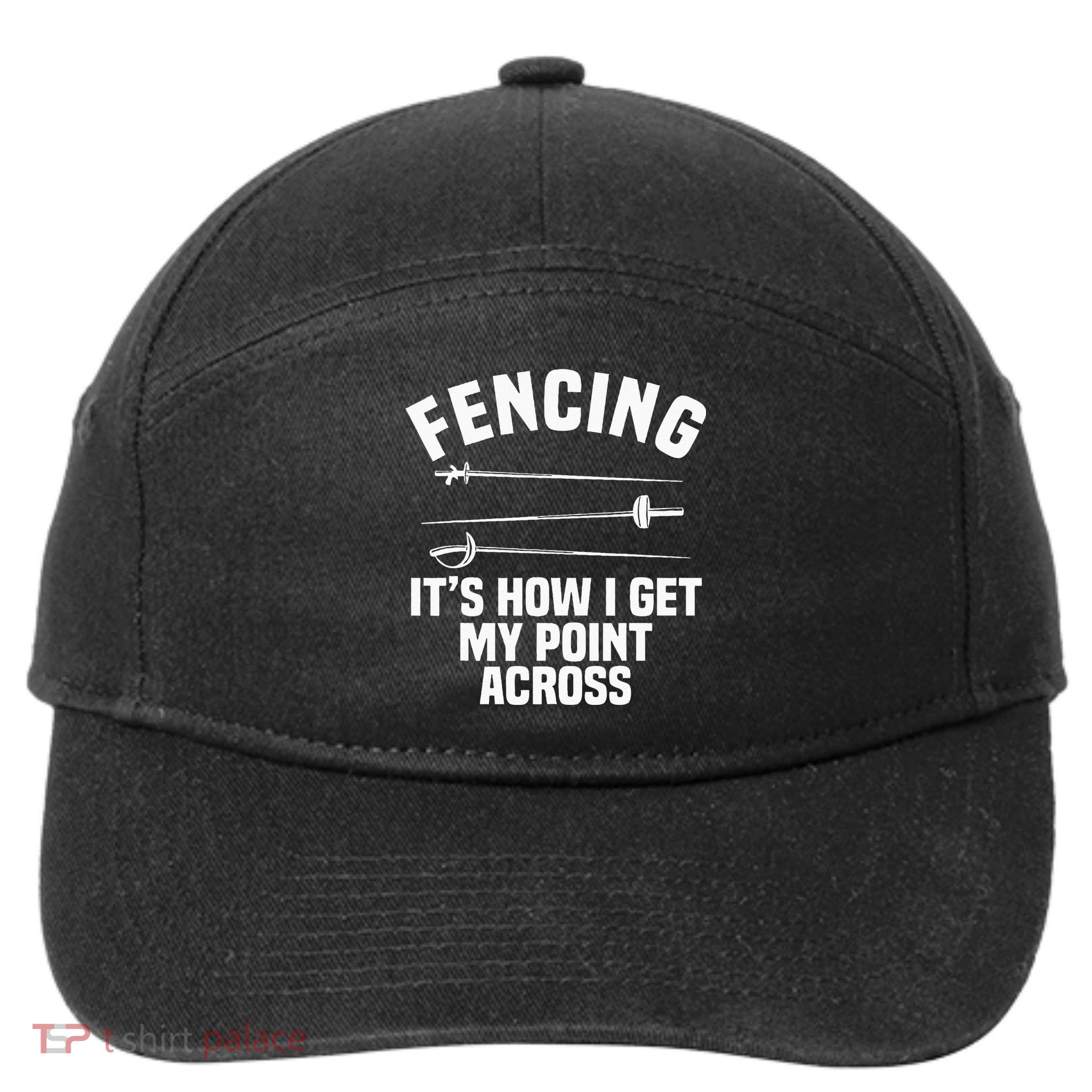 Fencing Sport Fence Foil Epee Sabre Sword Fencer 7-Panel Snapback Hat