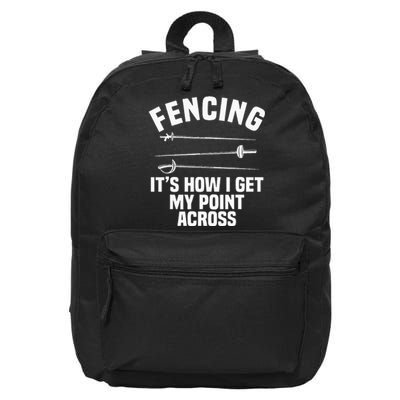 Fencing Sport Fence Foil Epee Sabre Sword Fencer 16 in Basic Backpack