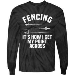 Fencing Sport Fence Foil Epee Sabre Sword Fencer Tie-Dye Long Sleeve Shirt