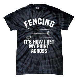 Fencing Sport Fence Foil Epee Sabre Sword Fencer Tie-Dye T-Shirt