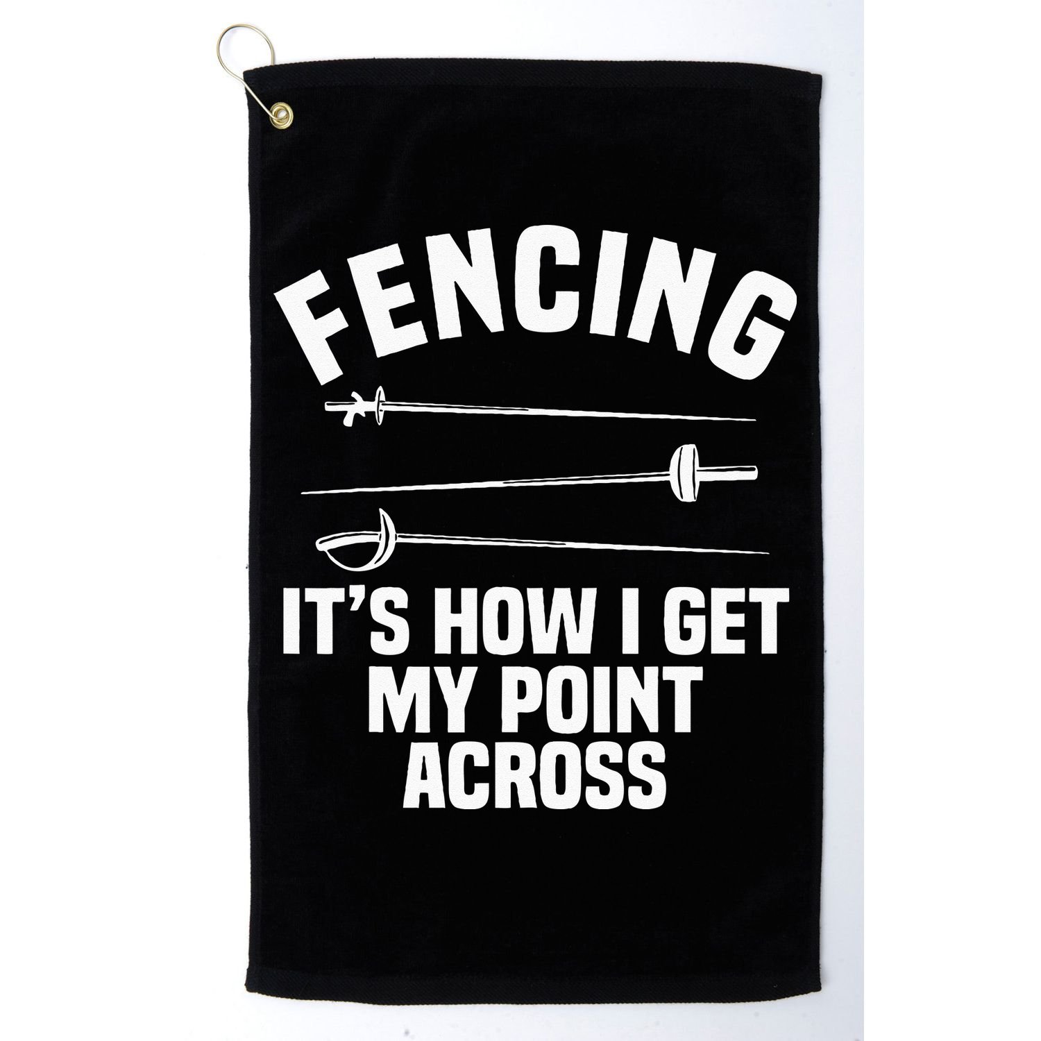 Fencing Sport Fence Foil Epee Sabre Sword Fencer Golf Towel