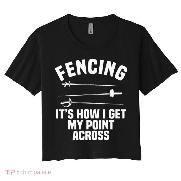 Fencing Sport Fence Foil Epee Sabre Sword Fencer Crop Top