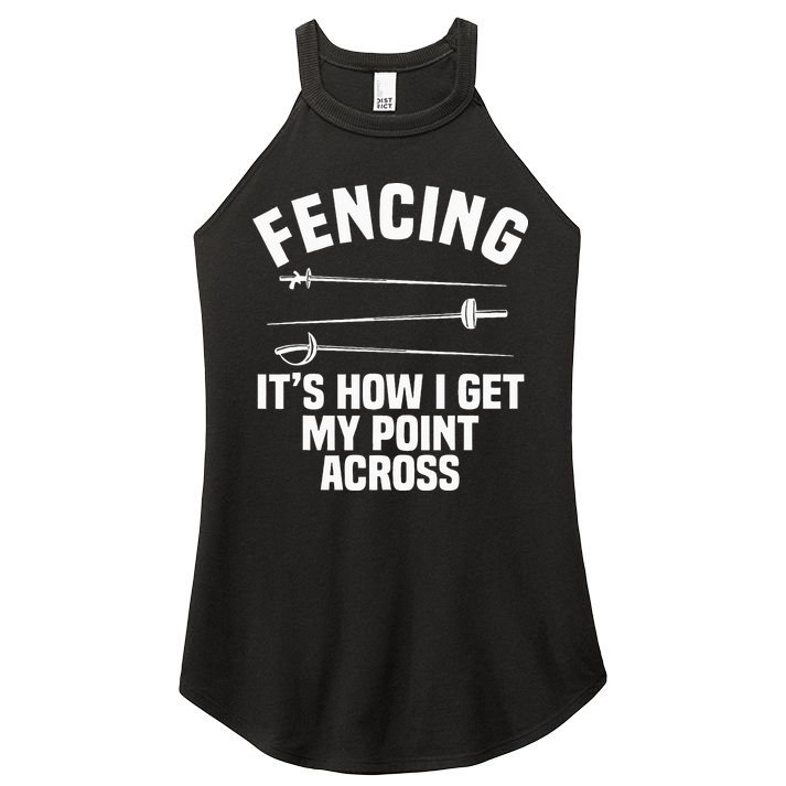 Fencing Sport Fence Foil Epee Sabre Sword Fencer Women's Perfect Tri Rocker Tank