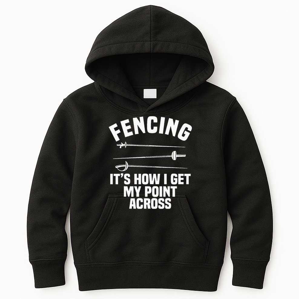 Fencing Sport Fence Foil Epee Sabre Sword Fencer Kids Hoodie