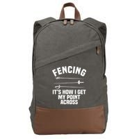 Fencing Sport Fence Foil Epee Sabre Sword Fencer Cotton Canvas Backpack