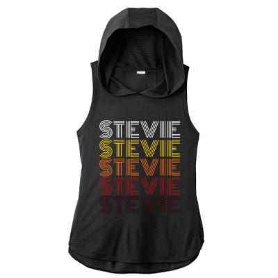 Funny Stevie First Name Vintage Stevie Ladies PosiCharge Tri-Blend Wicking Draft Hoodie Tank