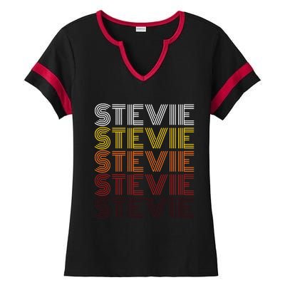 Funny Stevie First Name Vintage Stevie Ladies Halftime Notch Neck Tee