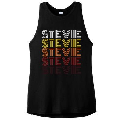 Funny Stevie First Name Vintage Stevie Ladies PosiCharge Tri-Blend Wicking Tank