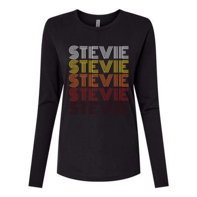 Funny Stevie First Name Vintage Stevie Womens Cotton Relaxed Long Sleeve T-Shirt