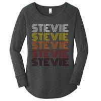 Funny Stevie First Name Vintage Stevie Women's Perfect Tri Tunic Long Sleeve Shirt