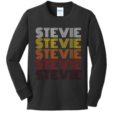 Funny Stevie First Name Vintage Stevie Kids Long Sleeve Shirt