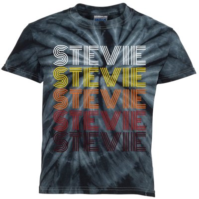 Funny Stevie First Name Vintage Stevie Kids Tie-Dye T-Shirt