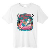 Funny Santa Flamingo Christmas In July Summer Xmas Tall Fusion ChromaSoft Performance T-Shirt