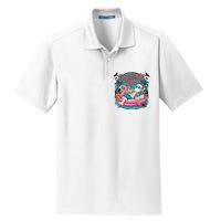 Funny Santa Flamingo Christmas In July Summer Xmas Dry Zone Grid Polo