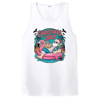 Funny Santa Flamingo Christmas In July Summer Xmas PosiCharge Competitor Tank