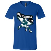 Fly Saquon F.L.Y E.A.G.L.E.S Barkley The Reverse Hurdle 2024 V-Neck T-Shirt