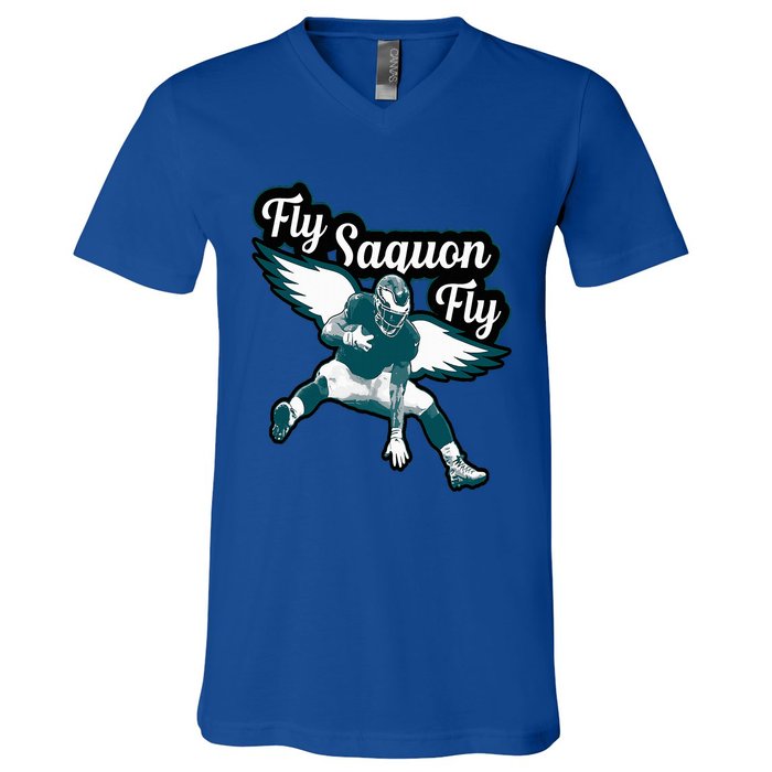 Fly Saquon F.L.Y E.A.G.L.E.S Barkley The Reverse Hurdle 2024 V-Neck T-Shirt