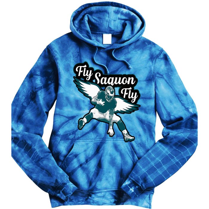 Fly Saquon F.L.Y E.A.G.L.E.S Barkley The Reverse Hurdle 2024 Tie Dye Hoodie