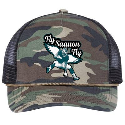 Fly Saquon F.L.Y E.A.G.L.E.S Barkley The Reverse Hurdle 2024 Retro Rope Trucker Hat Cap