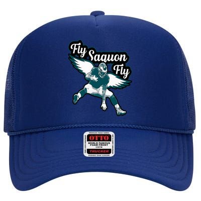 Fly Saquon F.L.Y E.A.G.L.E.S Barkley The Reverse Hurdle 2024 High Crown Mesh Back Trucker Hat