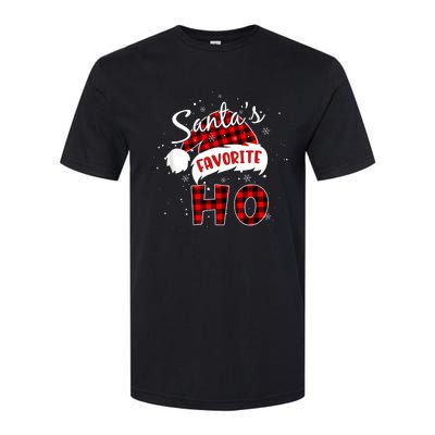 Funny SantaS Favorite Ho Christmas Red Plaid Buffalo Pajama Softstyle CVC T-Shirt