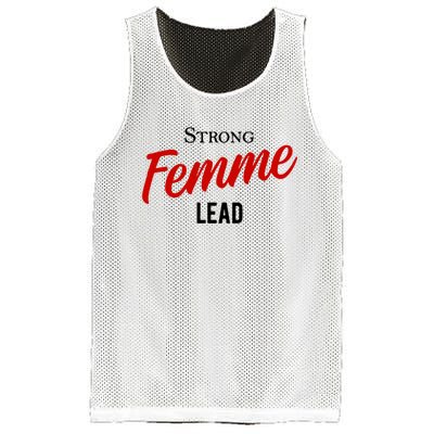 Funny Strong Femme Lead Mesh Reversible Basketball Jersey Tank