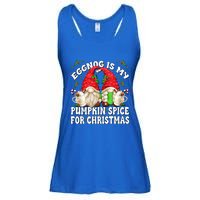 Funny Saying For Pumpkin Spice Lover Cute Christmas Gnome Gift Ladies Essential Flowy Tank