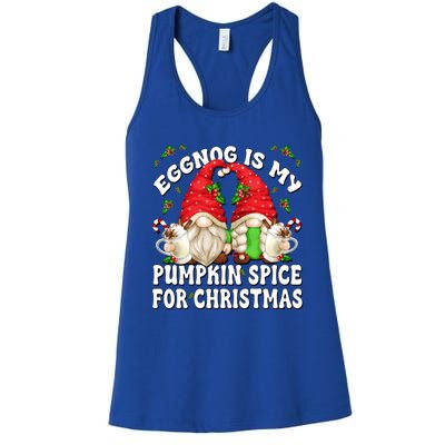 Funny Saying For Pumpkin Spice Lover Cute Christmas Gnome Gift Women's Racerback Tank