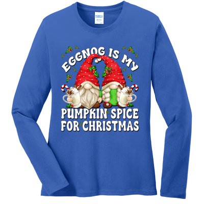 Funny Saying For Pumpkin Spice Lover Cute Christmas Gnome Gift Ladies Long Sleeve Shirt