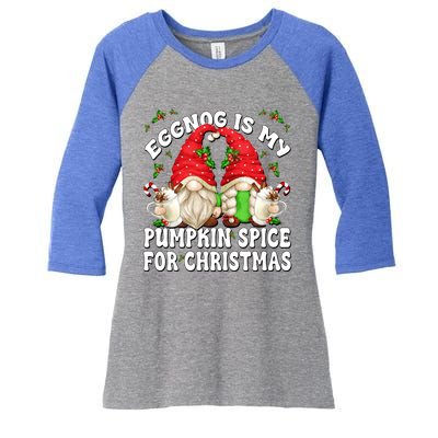 Funny Saying For Pumpkin Spice Lover Cute Christmas Gnome Gift Women's Tri-Blend 3/4-Sleeve Raglan Shirt