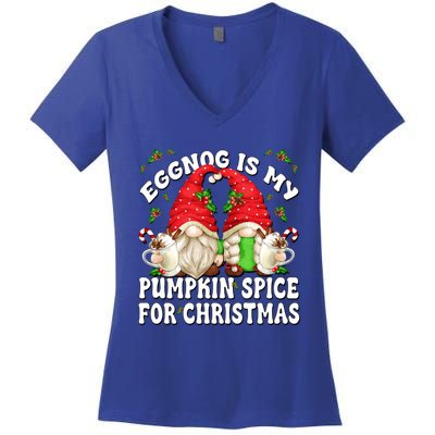 Funny Saying For Pumpkin Spice Lover Cute Christmas Gnome Gift Women's V-Neck T-Shirt