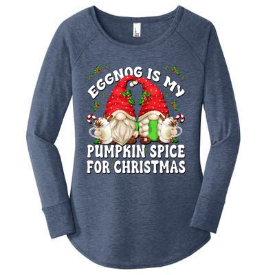 Funny Saying For Pumpkin Spice Lover Cute Christmas Gnome Gift Women's Perfect Tri Tunic Long Sleeve Shirt