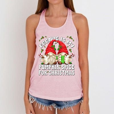 Funny Saying For Pumpkin Spice Lover Cute Christmas Gnome Gift Women's Knotted Racerback Tank