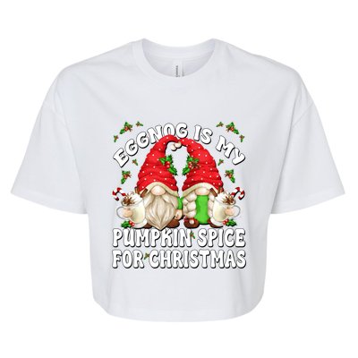 Funny Saying For Pumpkin Spice Lover Cute Christmas Gnome Gift Bella+Canvas Jersey Crop Tee