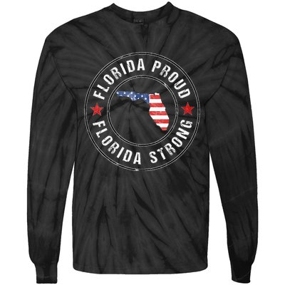 Florida Strong For Proud Residents Tie-Dye Long Sleeve Shirt