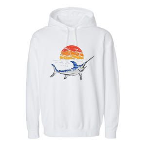 Fishing Swordfish Garment-Dyed Fleece Hoodie