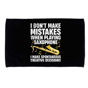 Funny Saxophone For Men Women Marching Band Player Musician Microfiber Hand Towel