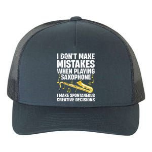 Funny Saxophone For Men Women Marching Band Player Musician Yupoong Adult 5-Panel Trucker Hat