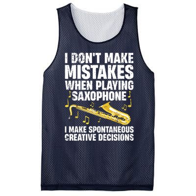 Funny Saxophone For Men Women Marching Band Player Musician Mesh Reversible Basketball Jersey Tank