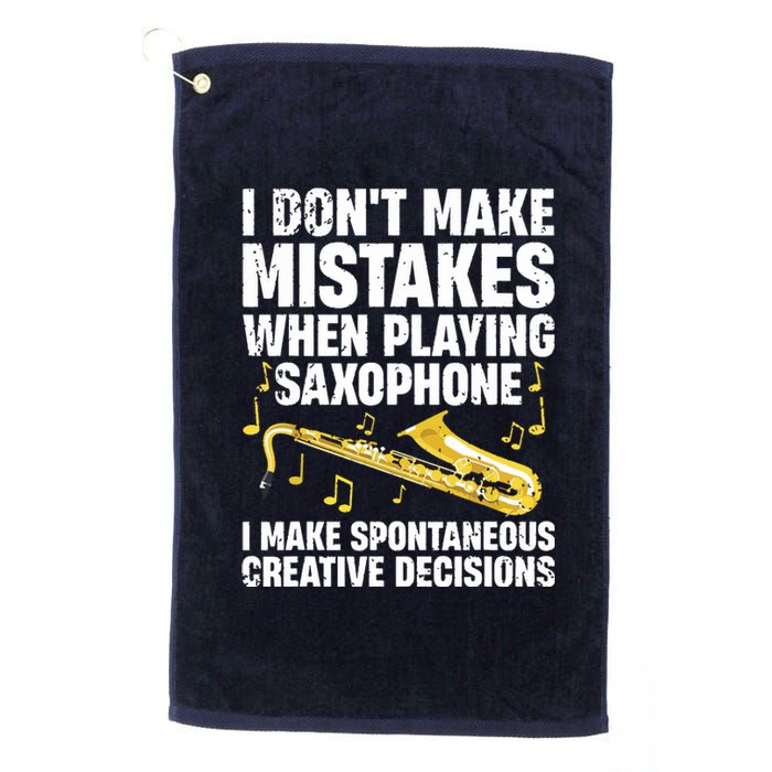 Funny Saxophone For Men Women Marching Band Player Musician Platinum Collection Golf Towel