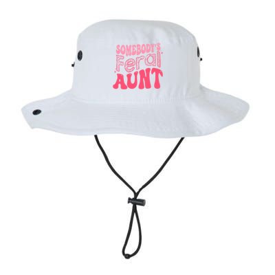 Funny Somebodys Feral Aunt Groovy For Mom Mothers Day Gift Legacy Cool Fit Booney Bucket Hat