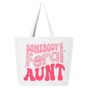 Funny Somebodys Feral Aunt Groovy For Mom Mothers Day Gift 25L Jumbo Tote