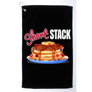 Funny Short Food Stack Pancake National Hot Breakfast Month Gift Platinum Collection Golf Towel