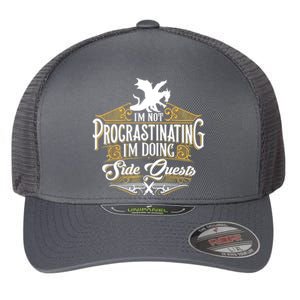 Funny Sarcastic, Funny Not Procrastinating, Nerdy Flexfit Unipanel Trucker Cap