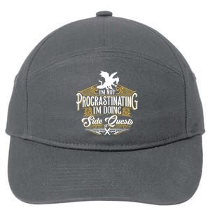 Funny Sarcastic, Funny Not Procrastinating, Nerdy 7-Panel Snapback Hat