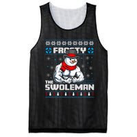 Frosty Swoleman Funny Christmas Workout Gym Weight Lifting Mesh Reversible Basketball Jersey Tank